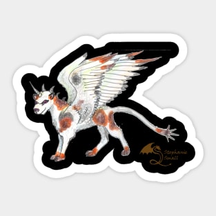 winged cat Sticker